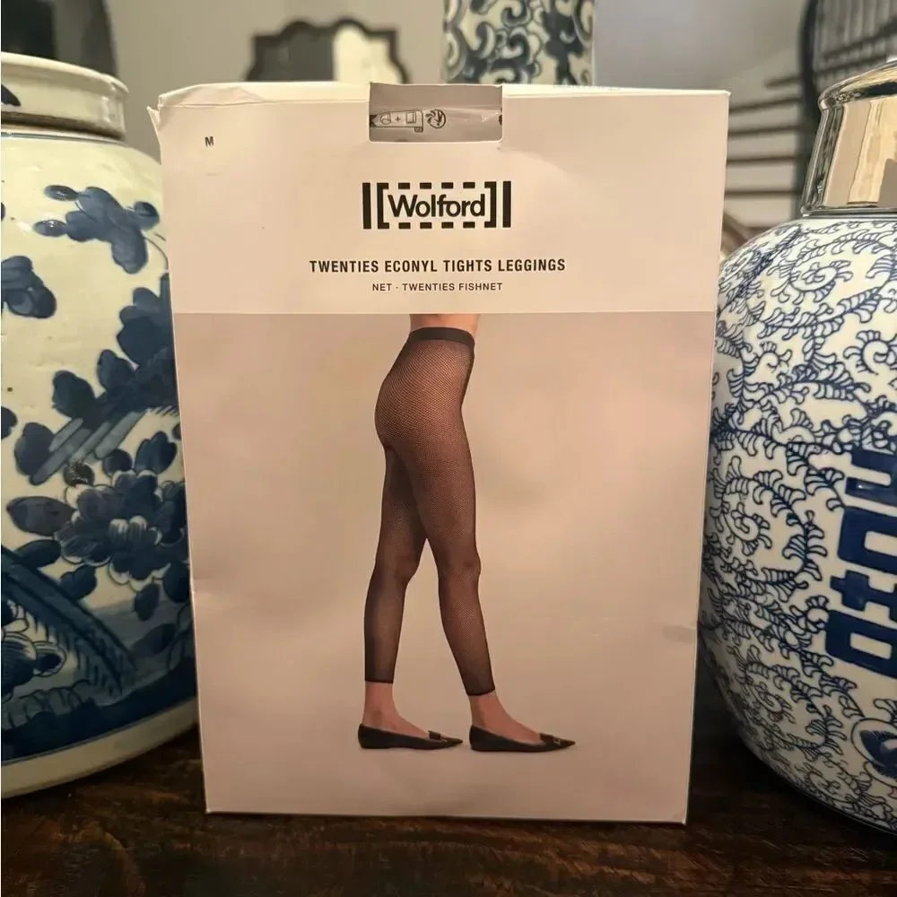 NWT Wolford TWENTIES ECONYL TIGHTS LEGGINGS NET • TWENTIES FISHNET medium